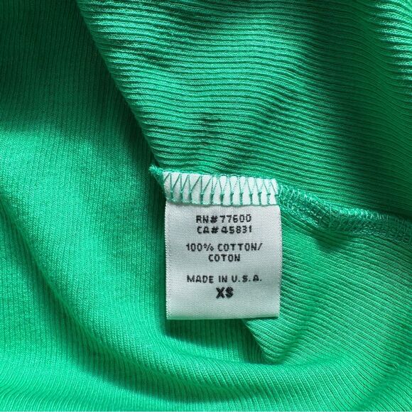 Sandrine Rose Green Short Sleeve Scoop Neck T-Shirt Size X-Small NWOT - Picture 6 of 7